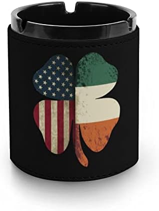 Гроздобер ирско американско знаме Шамрок цигара од пепел, пушка, држач за пушење за пушење за декорација на десктоп за домашна канцеларија