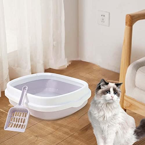Полузатворена Тоалетна Тава За Мачки Чистење Издржлива Постелнина За Мачки Лесна За Чистење Отворена Кутија За Отпадоци За Дневна Соба Зајак