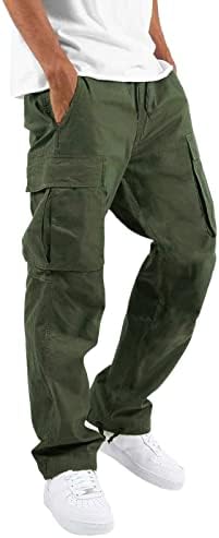 Машки карго панталони панталони за панталони во боја, ткаени машки половини, нозе јаже, цврста џебна улица, обична мулти спортска вратоврска