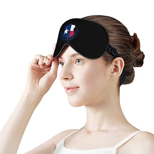 Тексас знаме за спиење маска за очи мека смешна сенка на очите за очи за очи за очи за спиење маска за патување за патување