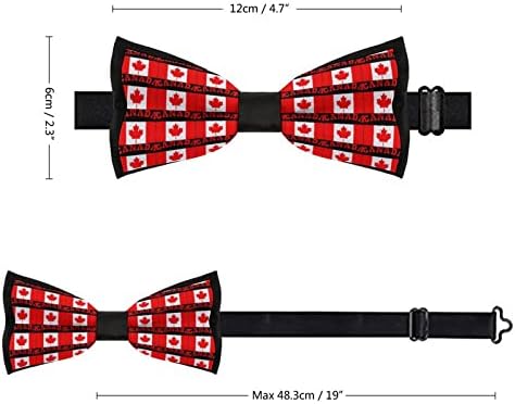 ПЛЕВЕЛКЕЈАТ Канада Јавор Знаме Смешни Вратоврски Претходно Врзани Формални Машнички Прилагодливи Машнички Печатени За Мажи