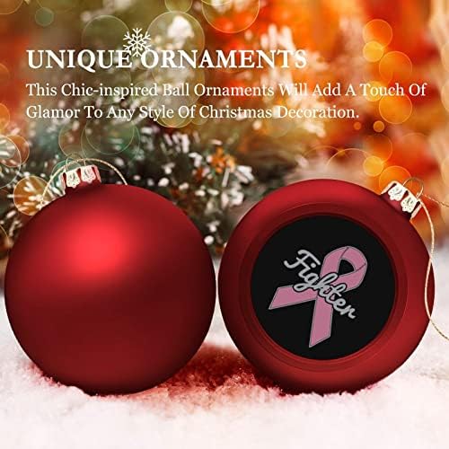 Рак на дојка розова лента борец божиќни украси за божици Божиќни дрво виси чамци за празнични украси за венчавки