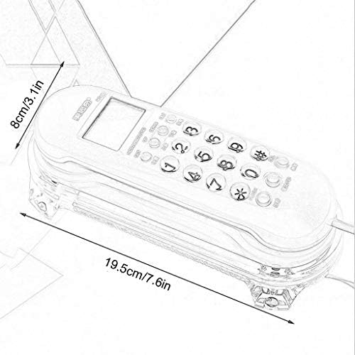 QDID антички телефон жичен телефон ретро wallид монтиран дневна соба коридор Телефон, wallидна маса со двојна употреба 19,5 см8цм