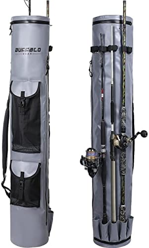Бафало опрема за риболов, организаторска торба, водоотпорна торба за пол -риболов има 5 столбови преносни риболов шипки за риболов опрема