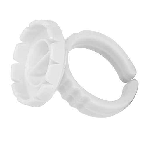 100 парчиња лепак прстени чаши држачи за прстени за трепки, за еднократна употреба на прстенеста чаша за лепак за лепак за лепак за лепак за