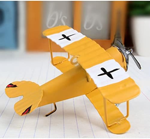 ТОЈАНДОНА Играчка Авион 2 парчиња Гроздобер Метални Авиони Модел Железо Ретро Едрилица Биплан Приврзок Модел Авион Детска Играчка Домашна