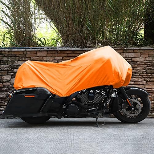 X Autohaux Моторцикл покритие лесен половина покритие на отворено водоотпорен заштитник за прашина од дожд портокалова XL големина