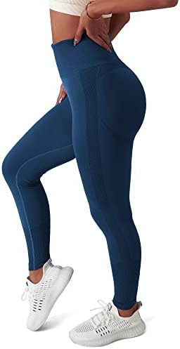 Turbofit Беспрекорни хеланки за лифт за задникот за жени со високи половини за вежбање јога панталони Контрола на стомакот Атлетски хулахопки