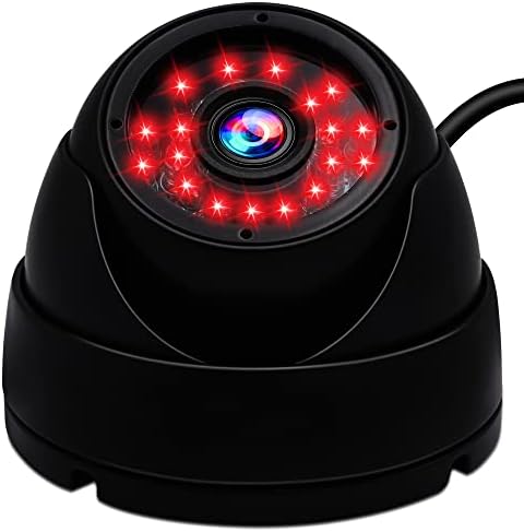 AlpCAM USB камера на отворено водоотпорна USB Dome Camera 720p H.264 Day Night Vision Webbam со 24 парчиња инфрацрвени LED диоди, домашна безбедносна камера за домашни миленици со 3,6 mm леќи за Wind