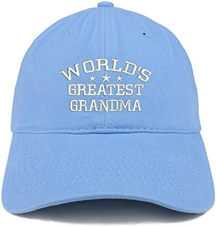 Трендовски продавница за облека број 1 тетка извезена мека памучна капа за бејзбол со низок профил