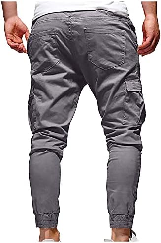 Венкомг1 Менс лесни обични панталони за дишење на карго Пант, баги, работа со спортски патеки за џемпери, деловни панталони