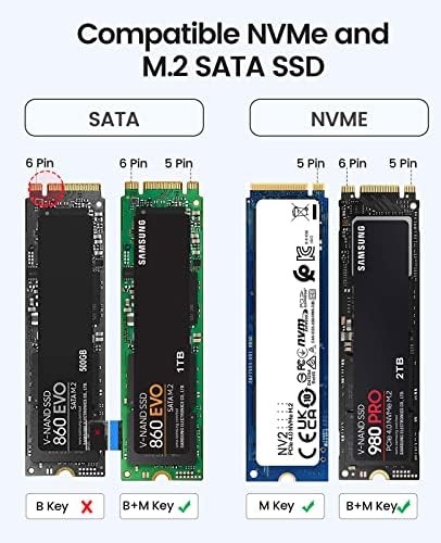 ОРИКО М. 2 NVMe SATA Ssd Прилог Адаптер Алатка-Бесплатно, USB C 3.2 Gen 2 10gbps NVME, 5Gbps NGFF SATA PCIe M-Клуч 2230/2242/2260/2280, Алуминиум