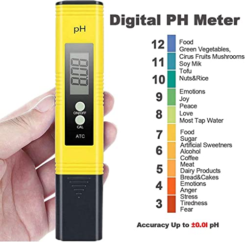 PH и TDS метар комбо, 0,05PH висока точност тип на пенкало pH мерач ± 2% точност на отчитување, мерач на температура на TDS EC за хидропоника,