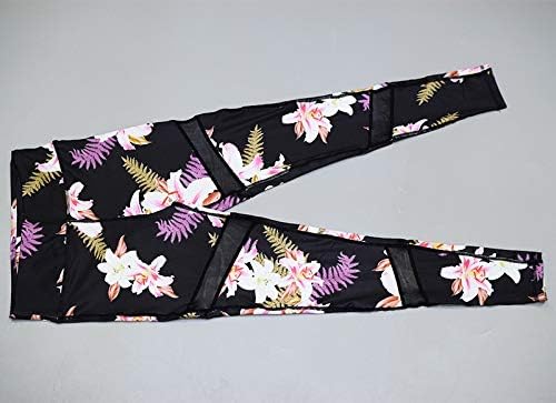 Uxzdx cujux женска спортска облека за спортска облека беспрекорна нозе поставува јога облека женска салата облека јога поставени фитнес хеланки цветни долги панталони