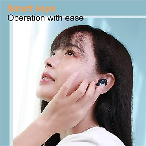 Qonioi Безжични Слушалки-Bluetooth 5.0 Во Слушалки За Уши, Мини Безжични Слушалки, HD Повици Стерео Слушалки