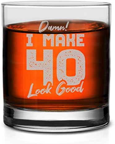 Верако Проклето Правам 40 Да Изгледаат Добро Виски Стакло Смешно Подарок За Некој Што Сака Да Пие Favенски Забави