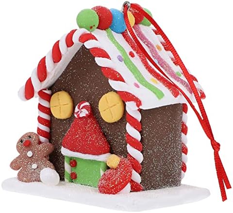Претецоум 4 Божиќна джинджифилова куќа Божиќна джинджифилова украси Божиќни бонбони куќа украси од ѓумбир од ѓумбир во куќата на табели украси
