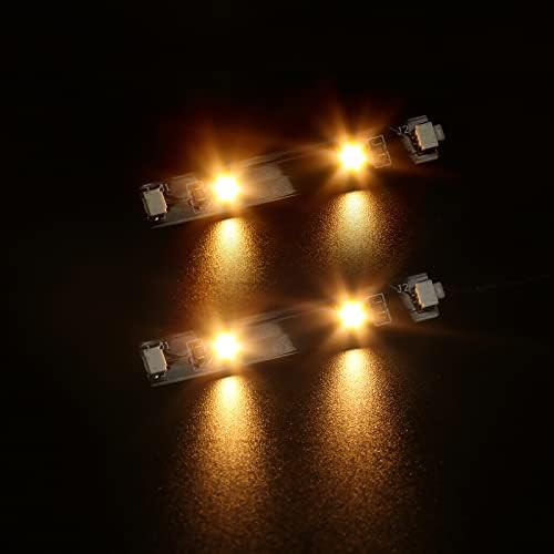 Осветлете ги тулите- 2 парчиња x топла бела светлина лента, USB напојувана, компатибилна со сите легови, DIY осветлување