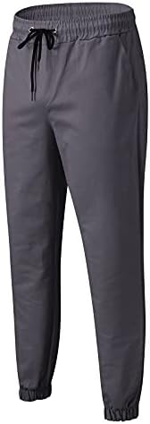 XXBR џемпери за мажи, лесна влечење еластична половината на половината, лабава пантолона, спортски модни панталони за џогер