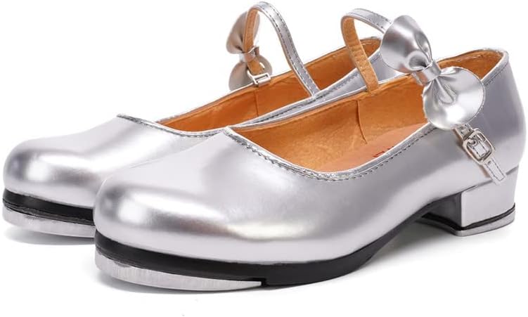 Aoqunfs Dance Girls Merry Jane Tyette Tap Shoe, Model WX-208