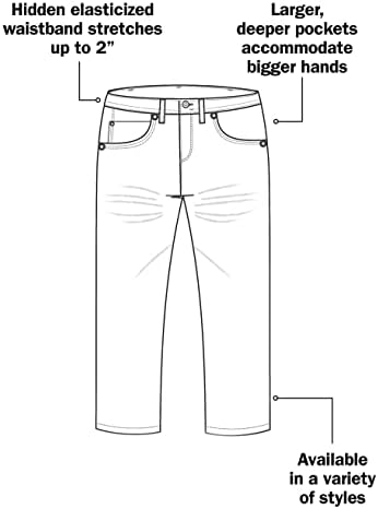 Оук Хил од големите и високи панталони за машка и висока лента за мелење на постелнина | Рамен фронт со еластична лента за половината и