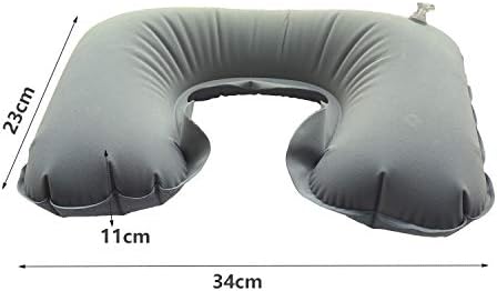 Sheihirdy 2 пакет со преносни преносни надуени перници за надувување на вратот, патни перници за авиони патуваат светло светло надувување на вратот за поддршка на врато