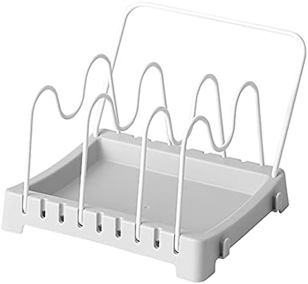 Qucyu кујна мултифункционално складирање решетка за складирање вок за складирање на капакот за складирање на капакот на таблата за табли