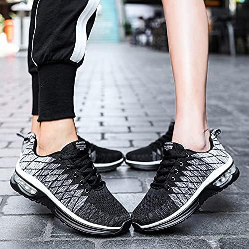QXDLDHT Унисекс трчање тенис атлетски спортски салата за фитнес патики за пешачење чевли за пешачење кожа низок врв челик пети