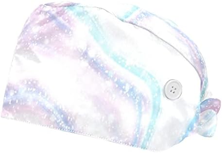 2 пакувања работно капаче со копче и џемпери за жени со долга коса прилагодлива вратоврска starвездена галаксиска фантазија