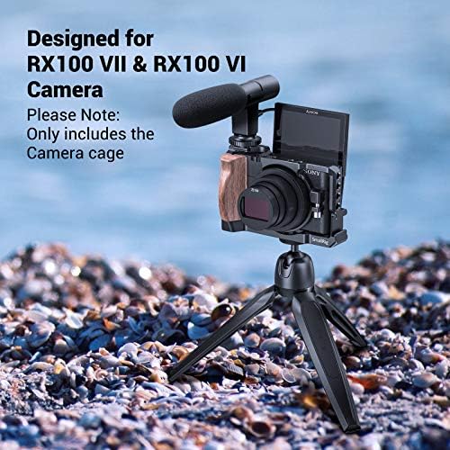 Кафера на камера со камера Smallrig за Sony RX100 VI и RX100 VII камера со дрвена рачка зафат Vogger YouTuber - CCS2434