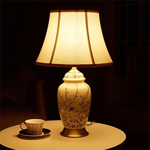 Ylyajy Кинеска керамичка маса ламба спална соба за кревети дома, топла бакарна дневна соба просторија декорација ламби