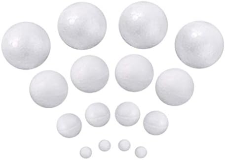 Nuobesty 10 парчиња бела пена топки пена топки полистиренска пена топка за уметности DIY занаетчиство и декорација