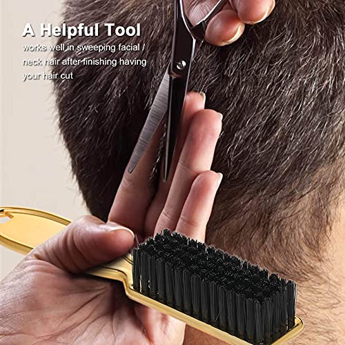 Четка за чистење на косата со пластична рачка Бербер вратот Дастер Несакана влакна за отстранување на влакна Чешел за коса за коса