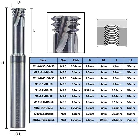 Bit Nushki Bit 60Degree Tungten Carbide CNC CNC машинска обработка за метален рутер за сечење на алуминиум, M2.5x0.45xd4x50L