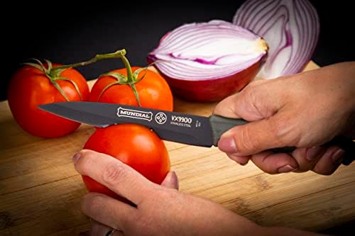Мундијал VX9900-5 Комплет од 5 ножеви во Нерѓосувачки Челик Со Црни Сечила И Пластичен Заштитник За Ножеви