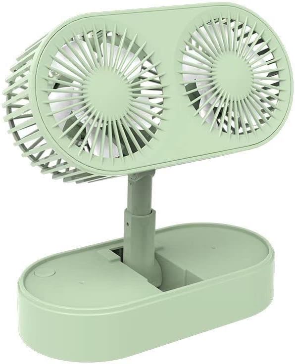 КЕШЕНГ Мини Вентилатор За Ладење На Воздухот Бесплатна Ротација 3 Прилагодлив Двоглав УСБ ТИВОК Вентилатор За Ладење На Воздухот