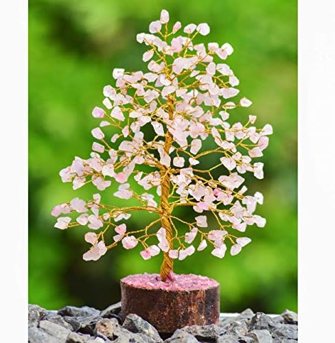 Кристално дрво на животот - позитивни енергетски кристали - розово кварц дрво - розов кристал - Сонцето Кристал - Чакра ѓердан за жени - ѓердан