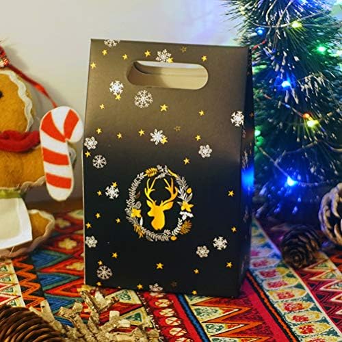 Kesyoo 12pcs ноќно небо елен хартија торба Христос кутии празничен подарок за подарок држач за чоколади кутии за пакувања контејнери за забавен