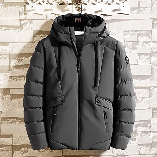 Зимски палто на валсеил, кратка работа облека топла задебелена долга ракав, патент џеб, цврста боја памучна јакна од памучна боја