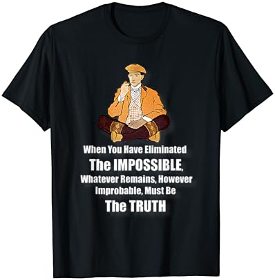 Гроздобер детектив Шерлок Холмс со позната маица за цитат