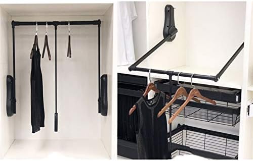 Снимбена закачалка за гардероба, прилагодлива 510-1150мм, решетката за складирање на гардероба за прачки за плакари, ефикасно