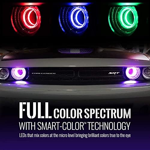 OPT7 AURA PRO Алуминиум Audreglow Светло Бар &засилувач; Хало Светлина лента &засилувач; Внатрешни Светло Лента Bluetooth Пакет Комплет За Dodge