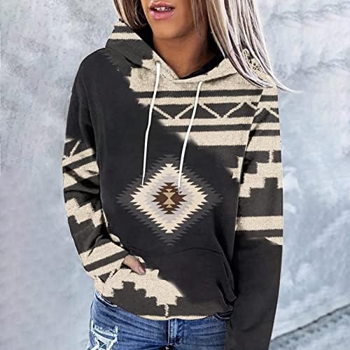 Nokенски џемпер на женски женски женски моден стил, печатен џемпер со долги ракави, врвни лесни џемпери