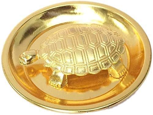 IndiaBigShop Kachua yantra vaastu fengshui tortoise со метална плоча-месичка среќа привлечност добра изостана добра здравствена