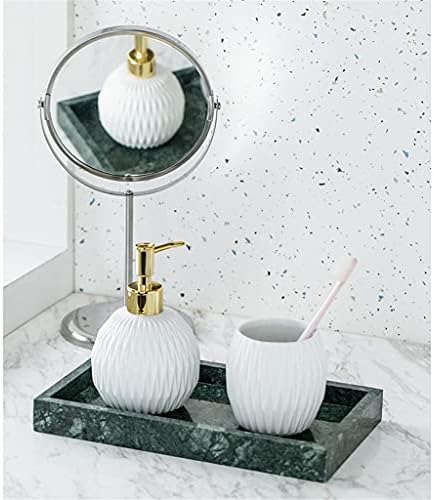Дебела домаќинство нордиска мермерна лента бања бања поставена лента за складирање сад за складирање на правоаголни украси