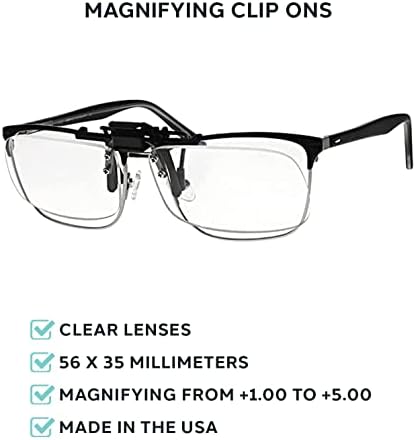 ПС Филипс безбедносни производи Inc. Мал чист лупа на шипки на очила, 2,00 диоптер