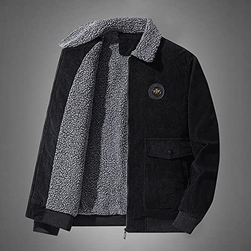 Обука за реклами Плус со големина на палто со долги ракави уличен стил зимски дебели цврсти бои палта удобна скут со џебови4