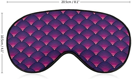 Виолетова сирена риба скала маска за спиење мека маска за очи за очи со прилагодлива лента за мажи жени