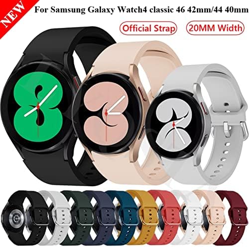 Трдибск 20мм Силиконски Оригинален Ремен Часовник За Samsung Galaxy Watch4 Класичен 42 46мм/Гледајте 4 40 44мм Паметна Нараквица Нараквица
