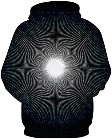 Шарени Мажи 3Д Дигитални Печатени Качулка Блуза Топ Мода Отворено Обични Маскирани Дуксер Лабава Атлетски Џемпер